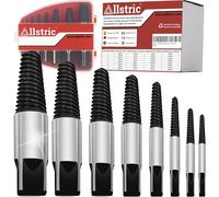 Allstric® Extracteur de Vis Cassée - Coffret 8 Pièces en Acier Trempé | Kit Extracteur de Vis, Boulon et Goujon Cassé | Outil Professionnel avec Étui | Compatible Tourne à Gauche et Perceuse