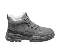 Alltags Ultra-Bequemer BarfußSchuhe Rutschfest Winterstiefel Winter Warm GefüTtert Winterschuhe Mode Hohe SchnüRschuhe Outdoor Leicht Workout Freizeitschuhe üBergangs Unisex Schuhe