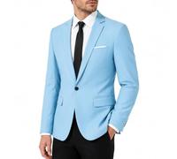 Allthemen Blazer Homme Business Casual Veston de Costume 1 Bouton Jacket | Slim Fit,Aucune Ride,Épaulettes,Uni,Elegant Chic,Veste Sportif Decontrancte,Col Cranté,Toutes Saisons,Mariage Affaires