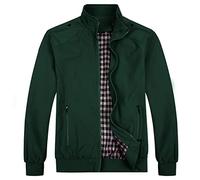 Allthemen Blouson Homme Leger Casual Veste Bomber Zip Jacket de Sport Coat | Décontracté à Col Montant,Coup-Vent De l'Aviateur,Classique Couleur Uni,Coupe Regulier,Ourlet Côtelés,De Transition,Outwear