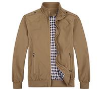 Allthemen Blouson Homme Leger Casual Veste Bomber Zip Jacket de Sport Coat | Décontracté à Col Montant,Coup-Vent De l'Aviateur,Classique Couleur Uni,Coupe Regulier,Ourlet Côtelés,De Transition,Outwear