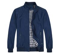 Allthemen Blouson Homme Leger Casual Veste Bomber Zip Jacket de Sport Coat | Décontracté à Col Montant,Coup-Vent De l'Aviateur,Classique Couleur Uni,Coupe Regulier,Ourlet Côtelés,De Transition,Outwear