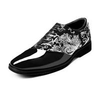Allthemen Chaussures Jacquard Homme Smoking Derby Vernis Élégantes Oxford | Pointues Classique,Brillante,Paisley,Gentleman,Estampillées,Lacets, Semelle Antidérapante,Business Costume Soiree Mariage
