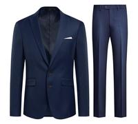 Allthemen Costume Homme Formel Elegant Men's Suits 2 Pieces Blazer Pantalon | Slim Fit Smoking,Couleur Unie,4 Boutons,Sac De Poitrine Réel,Sans Repassage,Mariage Parti Soiree,Classique,Manches Longues