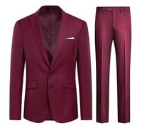 Allthemen Costume Homme Formel Elegant Men's Suits 2 Pieces Blazer Pantalon | Slim Fit Smoking,Couleur Unie,4 Boutons,Sac De Poitrine Réel,Sans Repassage,Mariage Parti Soiree,Classique,Manches Longues