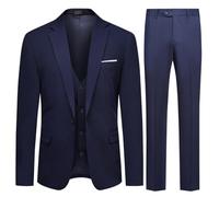 Allthemen Costumes Hommes 3 Pièces Slim Fit Blazer Pantalon Gilet Formal | Ensemble Business Couleur Uni,Smoking Elegant Manches Longue,Classique 1 Boutons,Revers Cranté,Mariage Bureau Casual Fete