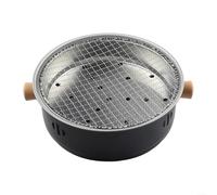 Allthingstore Barbecue à charbon portable de 32,6 cm avec plateau amovible en acier inoxydable pour cuisine, camping, pique-nique, plage ou fête dans le jardin (noir)