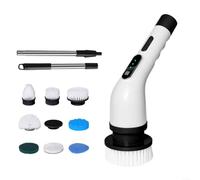 Allthingstore Brosse de nettoyage électrique télescopique sans fil, 9 en 1 rotative automatique pour la maison, la cuisine et la salle de bain, brosse rotative à main sans fil avec longueur réglable