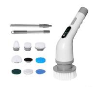 Allthingstore Brosse de nettoyage électrique télescopique sans fil, 9 en 1 rotative automatique pour la maison, la cuisine et la salle de bain, brosse rotative à main sans fil avec longueur réglable