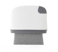 Allthingstore Brosse multifonction pour rebord de fenêtre, outil de nettoyage pour cuisine, coin mort, fenêtre, grille d'aération de voiture, porte coulissante avec grattoir intégré (gris foncé)