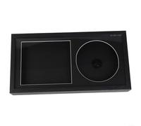 Allthingstore Cadre CD en bois massif avec panneau en acrylique pour pochettes d'albums - Fixation murale - Noir - 35 x 19 cm - Fabriqué à la main au Royaume-Uni