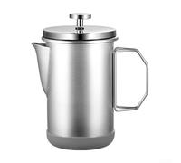 Allthingstore Cafetière de camping en acier inoxydable 304 pour cafetière à piston et moussage, infuseur de voyage léger (argenté)
