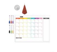 Allthingstore Calendrier hebdomadaire magnétique pour réfrigérateur, planificateur de messages en PVC avec 6 marqueurs pour tableau blanc, ventouse et serviette de nettoyage, outil d'organisation de