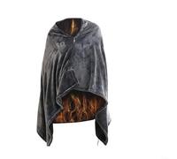 Allthingstore Cape Couverture Chauffante USB Portable, Plaid Chauffant Électrique en Flanelle Douce avec Poche pour Batterie Externe, Contrôle de Température à 3 Vitesses, Lavable en Machine 150x85cm