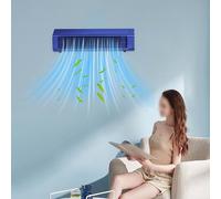 Allthingstore Climatiseur mural portable sans perçage sans fil pour cuisine, chambre à coucher, bureau, ventilateur de refroidissement blanc 33 x 7,6 x 7,6 cm (bleu - modèle rechargeable +