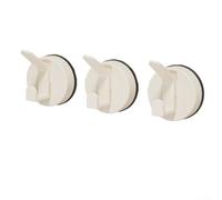 Allthingstore Crochets à ventouse pratiques pour le rangement de serviettes, clés et casseroles (3 pièces, blanc)