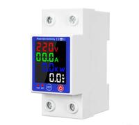 Allthingstore Disjoncteur avec compteur d'énergie, écran d'affichage de moniteur de puissance 63 A, fonction minuterie de protection contre les sous-tensions