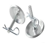 Allthingstore Ensemble de patins de rechange en acier inoxydable avec goupilles fendues à dégagement rapide pour chasse-neige Polaris UTV offrant stabilité et réglage facile (A)