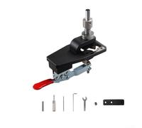Allthingstore Gabarit de perçage de charnière caché de 35 mm avec plaque de pression réglable pour installation de porte d'armoire, kit d'outils de travail du bois (noir)