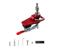 Allthingstore Gabarit de perçage de charnière caché de 35 mm avec plaque de pression réglable pour installation de porte d'armoire, kit d'outils de travail du bois (rouge)
