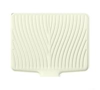 Allthingstore Grand tapis égouttoir en silicone antidérapant résistant à la chaleur pour évier de cuisine 50 x 43 cm (riz blanc)