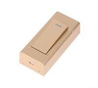 Allthingstore Interrupteur à bouton de chevet unipolaire avec indicateur lumineux doux, monté ou suspendu par cordon, évalué 10 A 250 V pour contrôle de l'éclairage (doré)