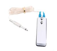 Allthingstore Interrupteur à pédale en acier inoxydable avec fil pour alimentation de tatouage, design compact, compatible avec divers équipements (ligne transparente)