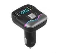 Allthingstore Lecteur MP3 de voiture avec PD 25 W, charge rapide, appels mains libres, émetteur FM pour audio sans perte, navigation vocale, éclairage ambiant, compatible avec véhicules 12 V-24 V
