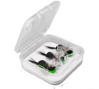 Allthingstore Leurre de pêche à la mouche en mousse avec pieds en silicone doux, haute flottabilité pour appâts de surface pour truite et perche, insecte artificiel attaché à la main, 6,5 cm