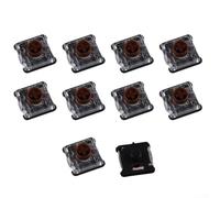Allthingstore Lot de 10 commutateurs de clavier mécanique pour Kailh Thin série 1353 avec sensation tactile linéaire, profil bas et oscillation minimale pour jeu et saisie (marron)
