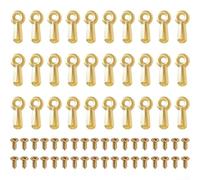 Allthingstore Lot de 100 clips de quincaillerie pour cadre photo avec vis pour accrocher des photos et des œuvres d'art, construction en fer résistant à la rouille pour une fiabilité étendue (doré)