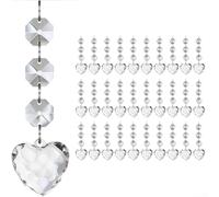 Allthingstore Lot de 30 décorations de sapin de Noël en acrylique transparent avec flocons de neige et stalactites pour décoration saisonnière (E)