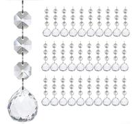 Allthingstore Lot de 30 décorations de sapin de Noël en acrylique transparent avec flocons de neige et stalactites pour décoration saisonnière (B)