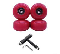 Allthingstore Lot de 4 roues de skateboard 52 x 32 mm 95A PU avec roulements ABEC-9, pour cruising et figures de rue, avec outil en T (H)