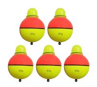 Allthingstore Lot de 5 flotteurs de pêche électroniques lumineux pour la pêche de nuit, construction légère et EPP, accessoires de pêche pratiques (60 g)