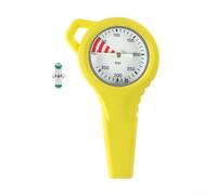Allthingstore Manomètre de plongée avec tuyau tissé en fibre de carbone 7/16-20UNF, cadran lumineux, rotation à 360 degrés, haute stabilité, 300 bar (jaune)