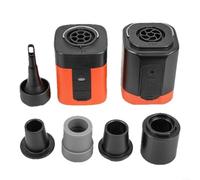 Allthingstore Mini pompe à air électrique portable avec lumière LED pour gonflage rapide sous vide pour camping, voyage, plage, piscine, flotteurs USB-C rechargeable (noir orange)