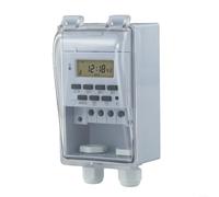 Allthingstore Minuteur intelligent étanche 220 V KG316T F - 16 groupes programmables - Affichage LCD - Minuterie numérique étanche - Interrupteur horaire extérieur