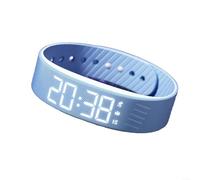 Allthingstore Montre intelligente avec alarme vibrante, bracelet étanche avec chronomètre, moniteur de sommeil, compteur de pas, compteur de calories, charge USB, IP65 (bleu)