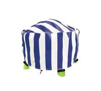 Allthingstore Nappe d'extérieur en tissu Oxford 210D imperméable, boutons-pression et cordon de serrage pour un ajustement sûr et une protection contre les intempéries et les débris (rayures bleues)