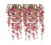 Allthingstore Papier peint imperméable avec motif de vigne rose pour une décoration d'intérieur élégante avec fonction de retrait facile