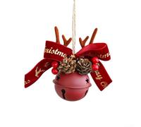 Allthingstore Pendentif de Noël à suspendre pour fenêtre d'arbre avec grelots pour maison, café, hôtel, saison des vacances (cerf rouge)