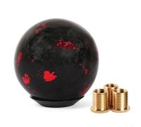 Allthingstore Pommeau de levier de vitesse en fibre de carbone automobile avec base en alliage d'aluminium conçu pour la plupart des véhicules à transmission automatique pour un fonctionnement fluide