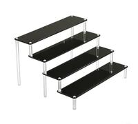 Allthingstore Présentoir échelle en acrylique pour parfums, gâteaux, bijoux et articles décoratifs dans les espaces commerciaux (4 étages)