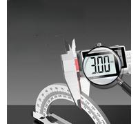 Allthingstore Rapporteur professionnel en acier inoxydable avec échelle bidirectionnelle gravée claire et écrou de verrouillage sécurisé pour des mesures d'angle précises entre 0 et 180 degrés (80 x