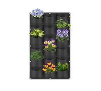 Allthingstore Sac de plantation mural en feutre multi-ports vertical pour intérieur et extérieur - Gain de place - Pour pot de fleurs (B)
