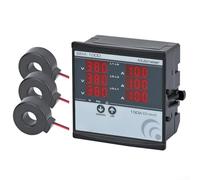 Allthingstore SEM-XXD Multimètre numérique, voltmètre ampèremètre triphasé avec 3-CTs, 220 V AC, 1-500 V, 1-250 A, bornes enfichables, montage sur panneau avant pour tests électriques industriels