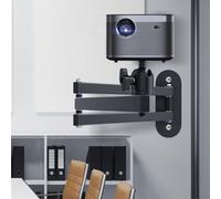 Allthingstore Support mural robuste en métal pour projecteur avec design pliable pour une efficacité et une commodité d'espace (bras doubles 35 cm)