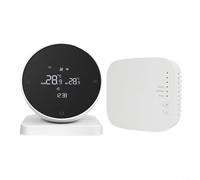 Allthingstore Thermostat de chaudière sans fil intelligent RF433 pour contrôle par application Tuya, régulateur de température mural pour systèmes de chauffage au sol à eau (WIFI)