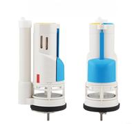 Allthingstore Vanne de vidange WC en acier inoxydable avec joint en caoutchouc pour la prévention des fuites, comprend un tuyau de trop-plein et des composants réglables (hauteur 27 cm)